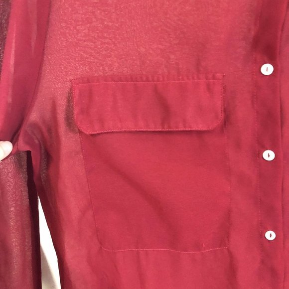 Kut From The Kloth Collared Button Up Blouse Small - Picture 5 of 9